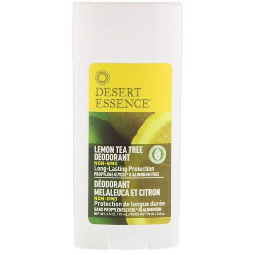 Desert Essence, Deodorant, Lemon Tea Tree, 2.5 oz (70 ml) فوائد