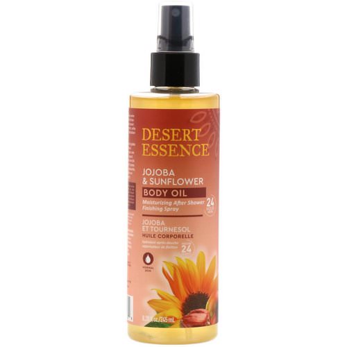 Desert Essence, Jojoba & Sunflower Body Oil Spray, 8.28 fl oz (245 ml) فوائد