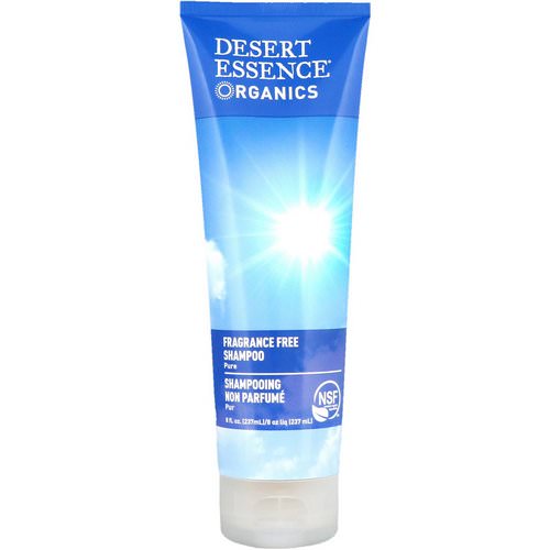 Desert Essence, Organics, Shampoo, Fragrance Free, 8 fl oz (237 ml) فوائد