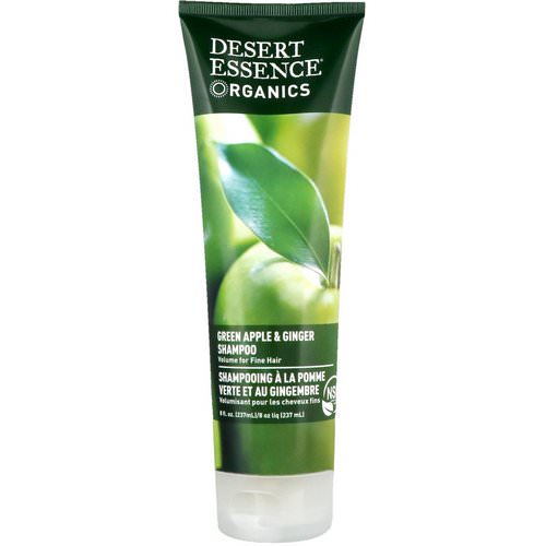 Desert Essence, Organics, Shampoo, Green Apple & Ginger, 8 fl oz (237 ml) فوائد