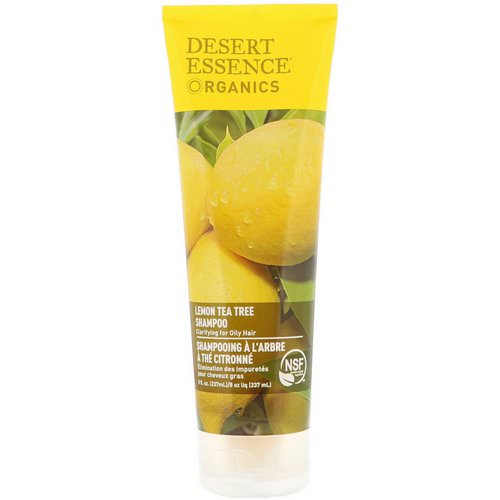 Desert Essence, Organics, Shampoo, Lemon Tea Tree, 8 fl oz (237 ml) فوائد