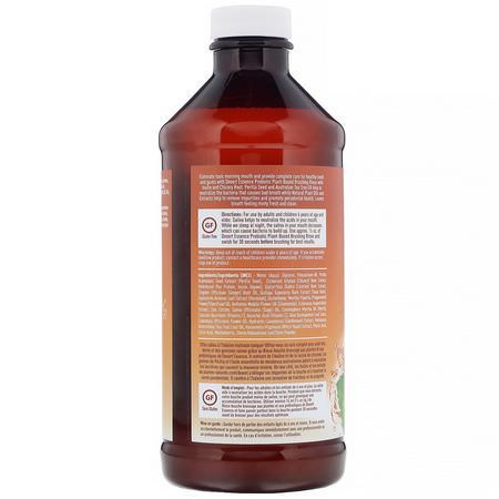 Desert Essence, Prebiotic, Plant-Based Brushing Rinse, Gingermint, 15.8 fl oz (467 ml):رذاذ, شطف