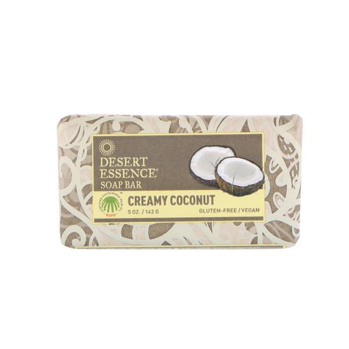 Desert Essence, Soap Bar, Creamy Coconut, 5 oz (142 g) فوائد