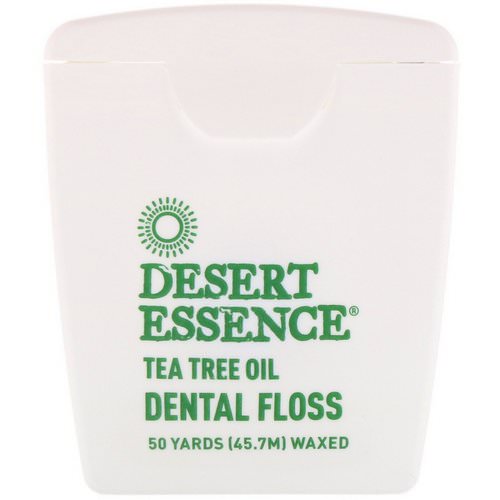 Desert Essence, Tea Tree Oil Dental Floss, Waxed, 50 Yds (45.7 m) فوائد