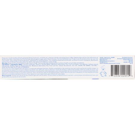 Desert Essence, Tea Tree Oil Toothpaste, Mint, 6.25 oz (176 g):الفلورايد مجانا, معج,ن الأسنان