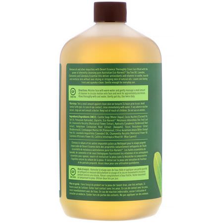 Desert Essence, Thoroughly Clean Face Wash, 32 fl oz (946 ml):زيت شجرة الشاي,المنظفات