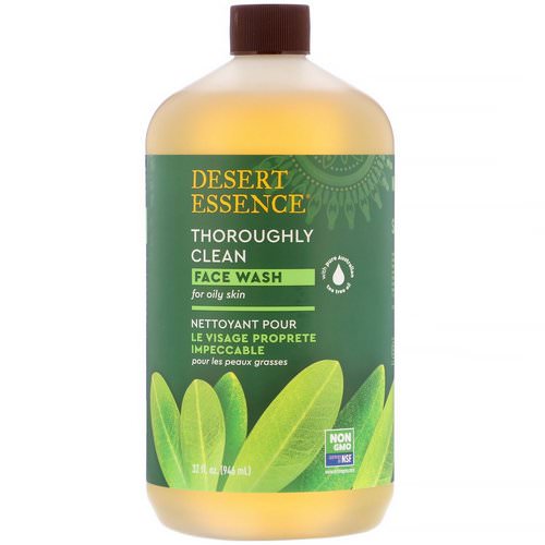 Desert Essence, Thoroughly Clean Face Wash, 32 fl oz (946 ml) فوائد