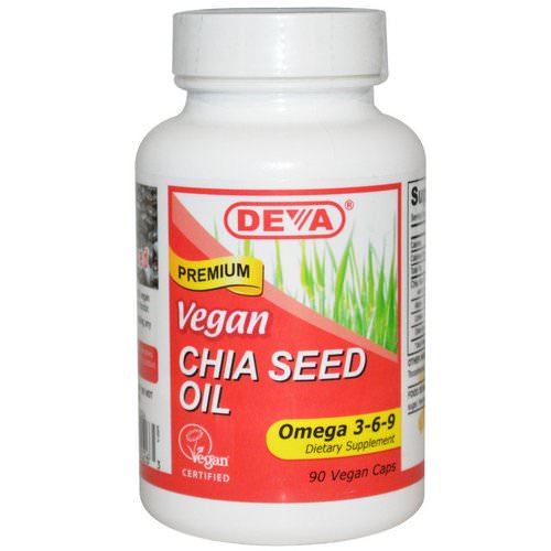 Deva, Vegan, Chia Seed Oil, Omega 3-6-9, 90 Vegan Caps فوائد