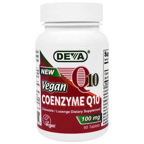 Deva, Vegan, Coenzyme Q10, 100 mg, 90 Tablets فوائد