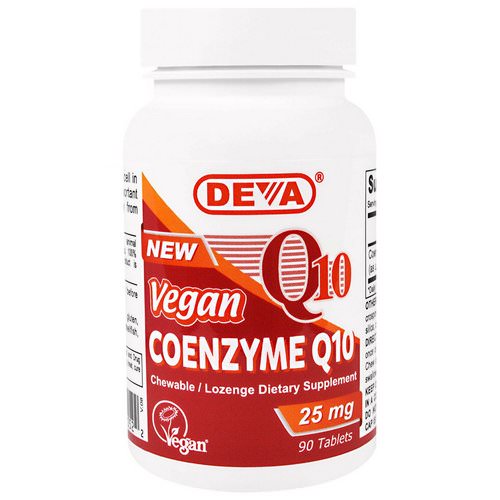 Deva, Vegan, Coenzyme Q10, 25 mg, 90 Tablets فوائد