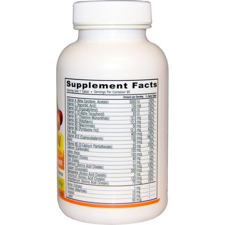 Deva, Vegan, Multivitamin & Mineral Supplement, Iron Free, 90 Coated Tablets:الفيتامينات المتعددة, المكملات الغذائية