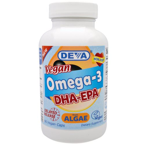 Deva, Vegan, Omega-3, DHA-EPA, 200 mg, 90 Vegan Caps فوائد