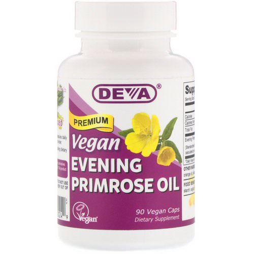 Deva, Vegan, Premium Evening Primrose Oil, 90 Vegan Caps فوائد