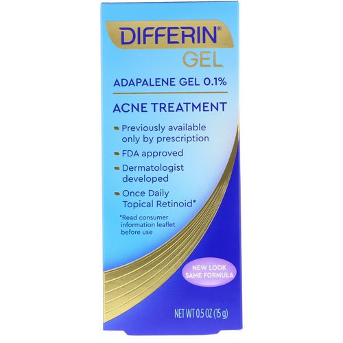 Differin, Adapalene Gel 0.1 %, Acne Treatment, 0.5 oz (15 g) فوائد