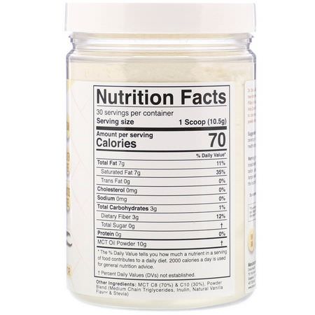 Divine Health, Dr. Colbert's Keto Zone, MCT Oil Powder, French Vanilla, 11.11 oz (315 g):زيت MCT, ال,زن