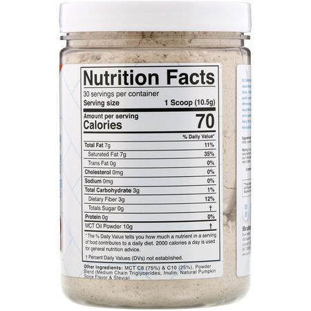 Divine Health, Dr. Colbert's Keto Zone, MCT Oil Powder, Pumpkin Spice Flavor, 11.11 oz (315 g):زيت MCT, ال,زن