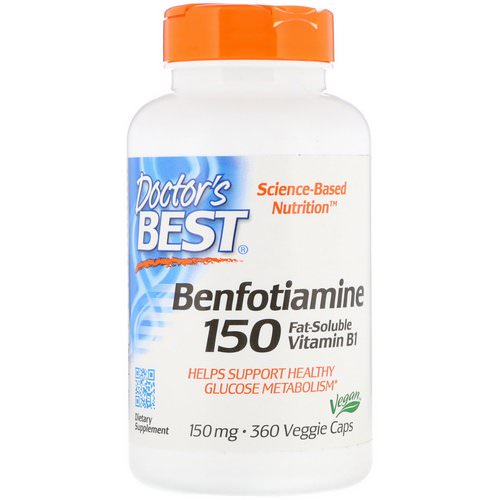 Doctor's Best, Benfotiamine, 150 mg, 360 Veggie Caps فوائد