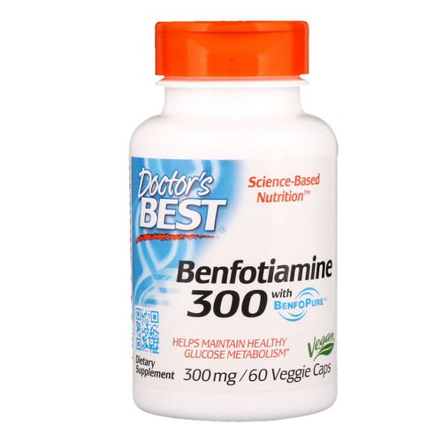 Doctor's Best, Benfotiamine with BenfoPure, 300 mg, 60 Veggie Caps فوائد