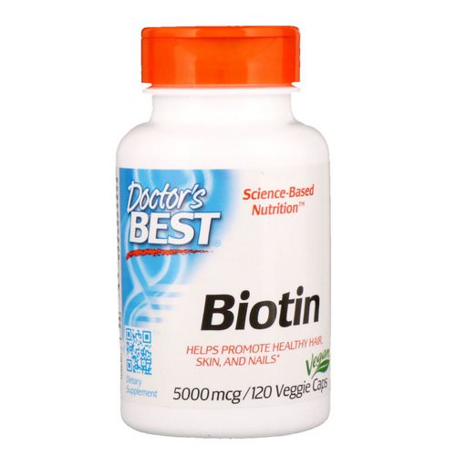 Doctor's Best, Biotin, 5,000 mcg, 120 Veggie Caps فوائد
