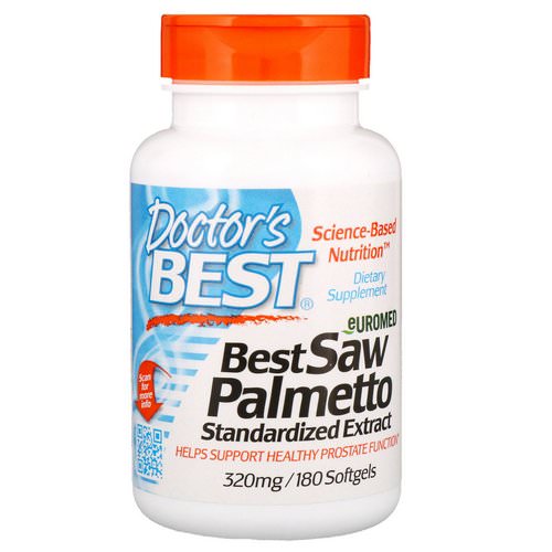 Doctor's Best, Euromed, Best Saw Palmetto, Standardized Extract, 320 mg, 180 Softgels فوائد