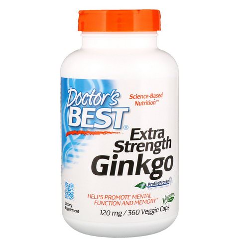 Doctor's Best, Extra Strength Ginkgo, 120 mg, 360 Veggie Caps فوائد