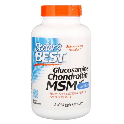 Doctor's Best, Glucosamine Chondroitin MSM with OptiMSM, 240 Veggie Caps فوائد