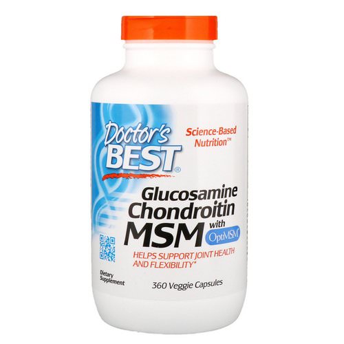 Doctor's Best, Glucosamine Chondroitin MSM with OptiMSM, 360 Veggie Caps فوائد