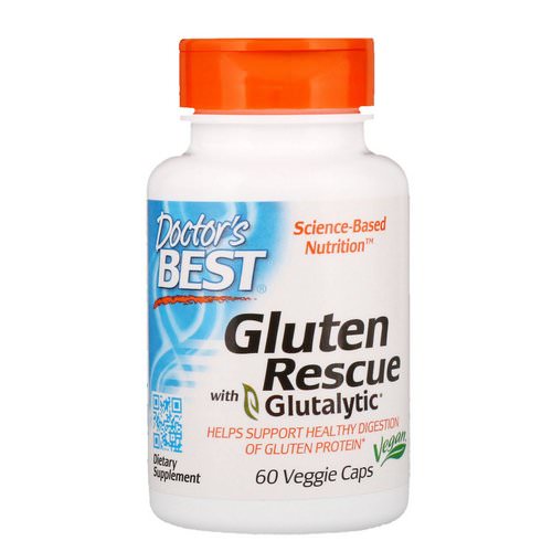 Doctor's Best, Gluten Rescue with Glutalytic, 60 Veggie Caps فوائد