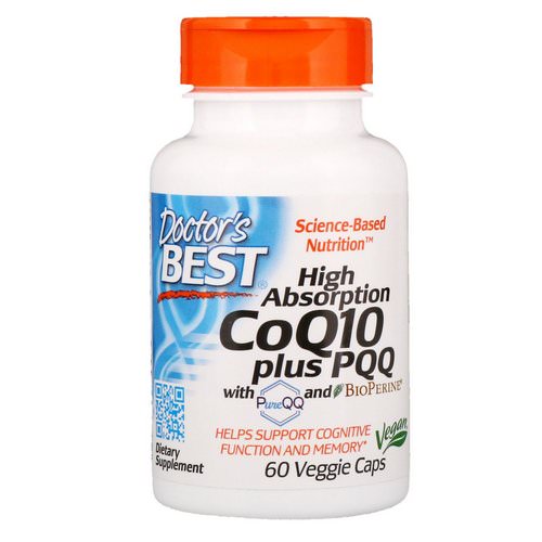 Doctor's Best, High Absorption CoQ10 Plus PQQ, 60 Veggie Caps فوائد