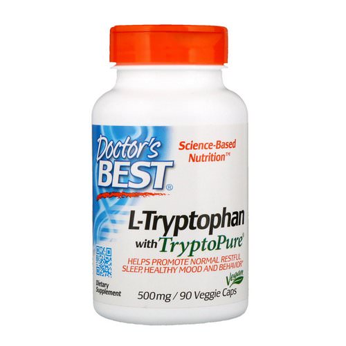 Doctor's Best, L-Tryptophan with TryptoPure, 500 mg, 90 Veggie Caps فوائد