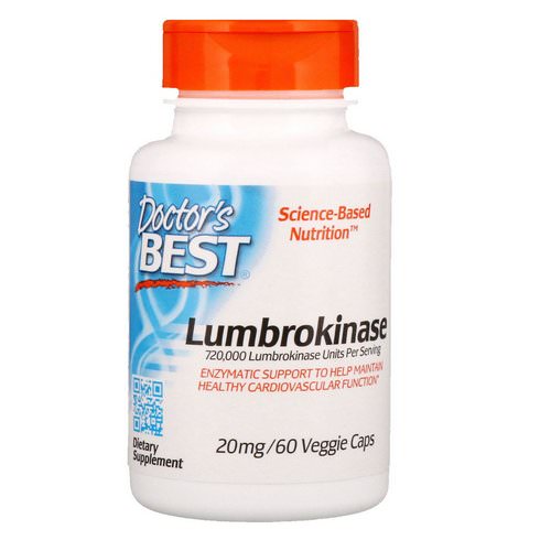 Doctor's Best, Lumbrokinase, 20 mg, 60 Veggie Caps فوائد