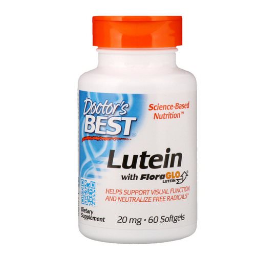 Doctor's Best, Lutein with FloraGlo Lutein, 20 mg, 60 Softgels فوائد