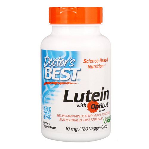 Doctor's Best, Lutein with OptiLut, 10 mg, 120 Veggie Caps فوائد