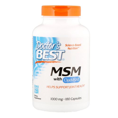 Doctor's Best, MSM with OptiMSM, 1,000 mg, 180 Capsules فوائد