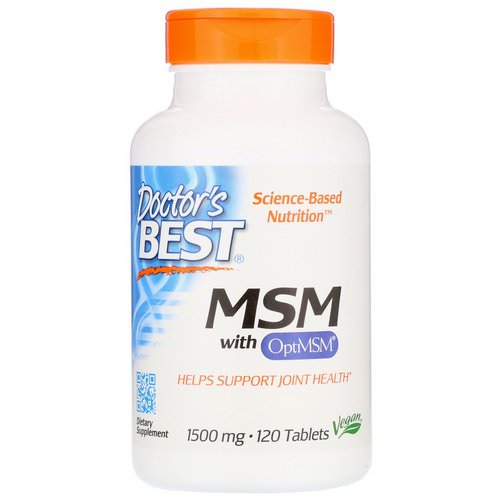 Doctor's Best, MSM with OptiMSM, 1,500 mg, 120 Tablets فوائد