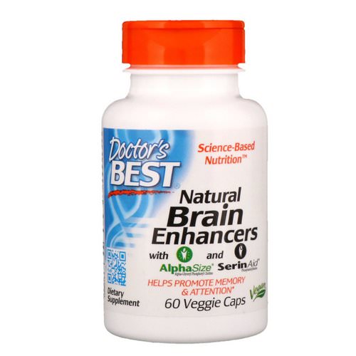 Doctor's Best, Natural Brain Enhancers wtih AlphaSize and SerinAid, 60 Veggie Caps فوائد