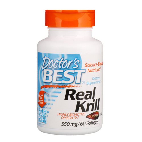 Doctor's Best, Real Krill, 350 mg, 60 Softgel Capsules فوائد