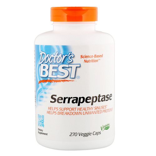 Doctor's Best, Serrapeptase, 40,000 SPU, 270 Veggie Caps فوائد