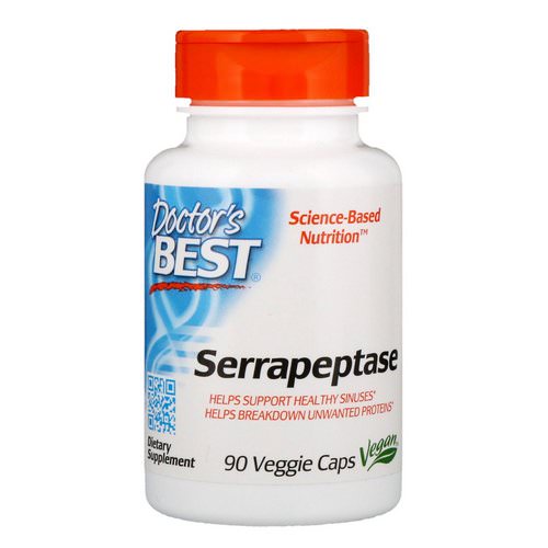 Doctor's Best, Serrapeptase, 40,000 SPU, 90 Veggie Caps فوائد
