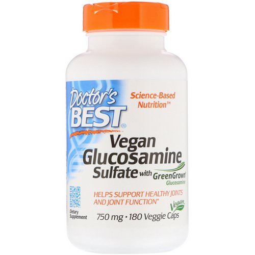 Doctor's Best, Vegan Glucosamine Sulfate with GreenGrown Glucosamine, 750 mg, 180 Veggie Caps فوائد