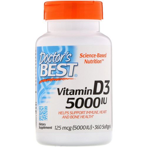 Doctor's Best, Vitamin D3, 125 mcg (5000 IU), 360 Softgels فوائد