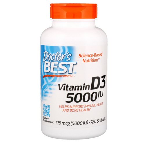 Doctor's Best, Vitamin D3, 125 mcg (5000 IU), 720 Softgels فوائد