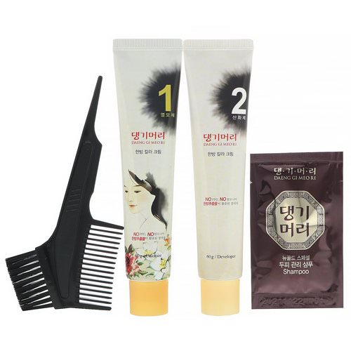 Doori Cosmetics, Daeng Gi Meo Ri, Medicinal Herb Hair Color, Dark Brown, 1 Kit فوائد