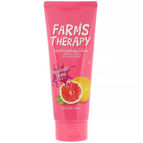 Doori Cosmetics, Farms Therapy, Sparkling Body Cream, Grapefruit Clean, 6.7 fl oz (200 ml) فوائد