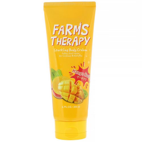 Doori Cosmetics, Farms Therapy, Sparkling Body Cream, Mango Rush, 6.7 fl oz (200 ml) فوائد