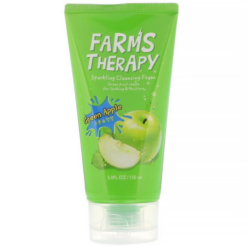 Doori Cosmetics, Farms Therapy, Sparkling Cleansing Foam, Green Apple, 5.0 fl oz (150 ml) فوائد