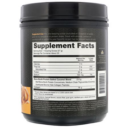 Dr. Axe / Ancient Nutrition, Bone Broth Protein, Salted Caramel, 17.8 oz (540 g):لحم بقر البر,تين, بر,تين الحي,ان