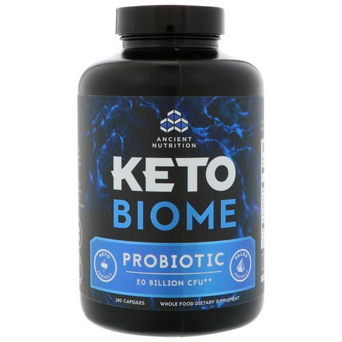 Dr. Axe / Ancient Nutrition, Keto Biome, Probiotic, 20 Billion CFU, 180 Capsules فوائد