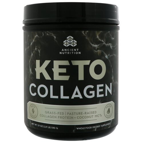 Dr. Axe / Ancient Nutrition, Keto Collagen, Collagen Protein + Coconut MCTs, 1.19 lbs (540 g) فوائد