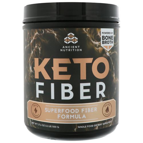 Dr. Axe / Ancient Nutrition, Keto Fiber, Superfood Fiber Formula, 1.1 lbs (500 g) فوائد